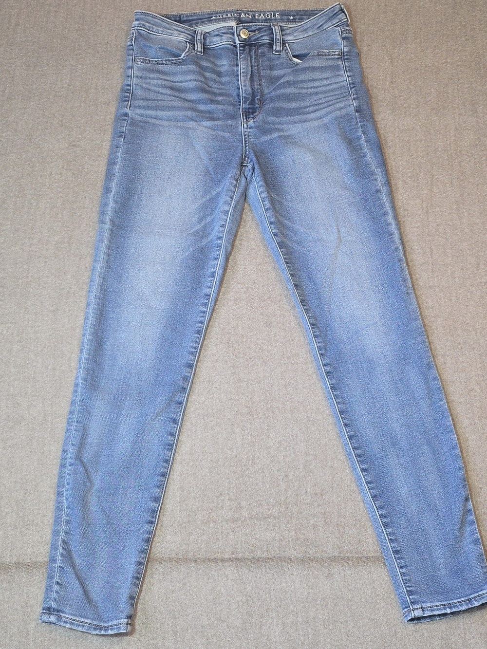 American Eagle Outfitters Women's Blue Super High Rise Skinny Jeans Size 6